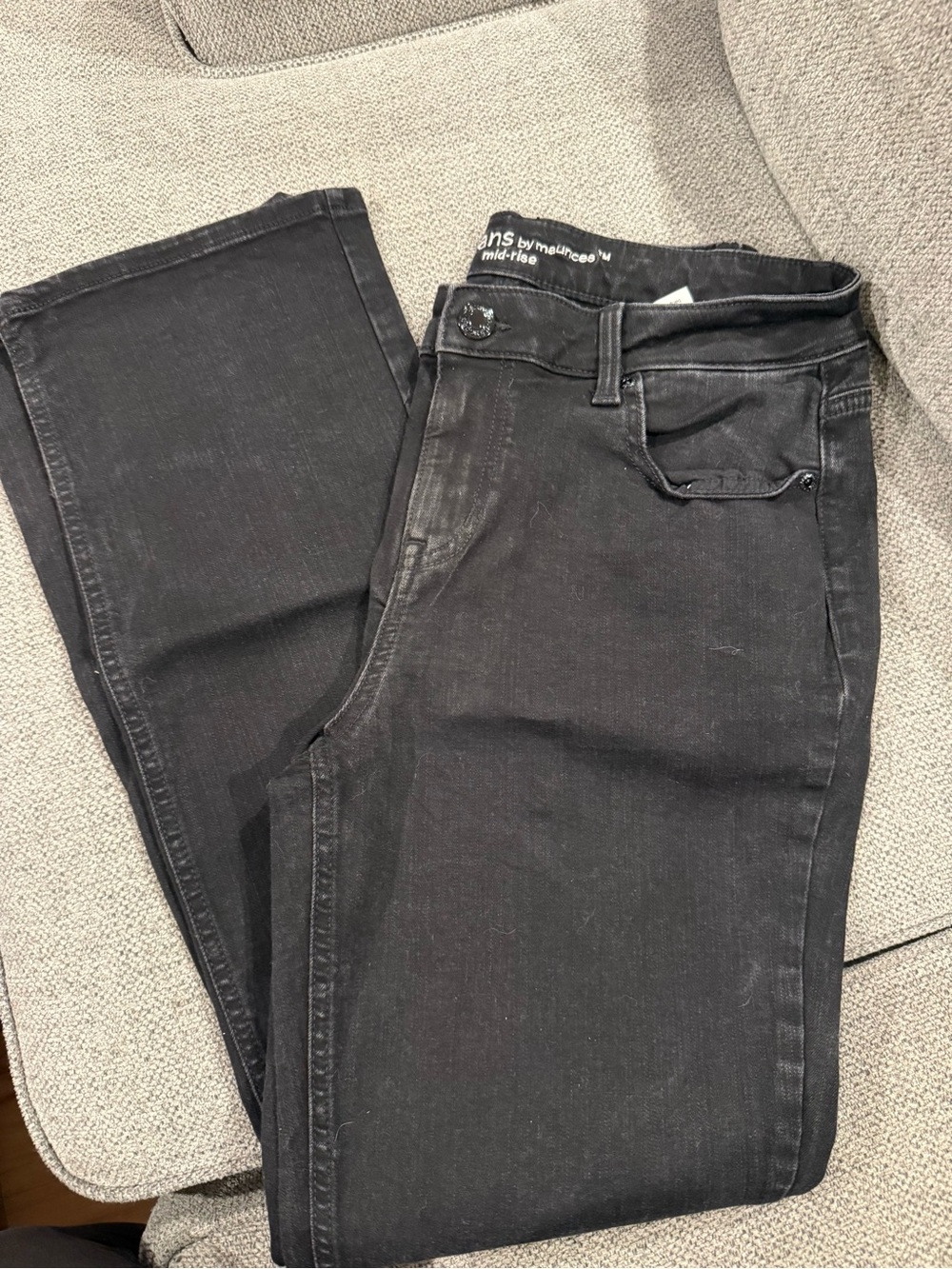 Womans Maurices Black Mid-Rise Bootcut Jeans